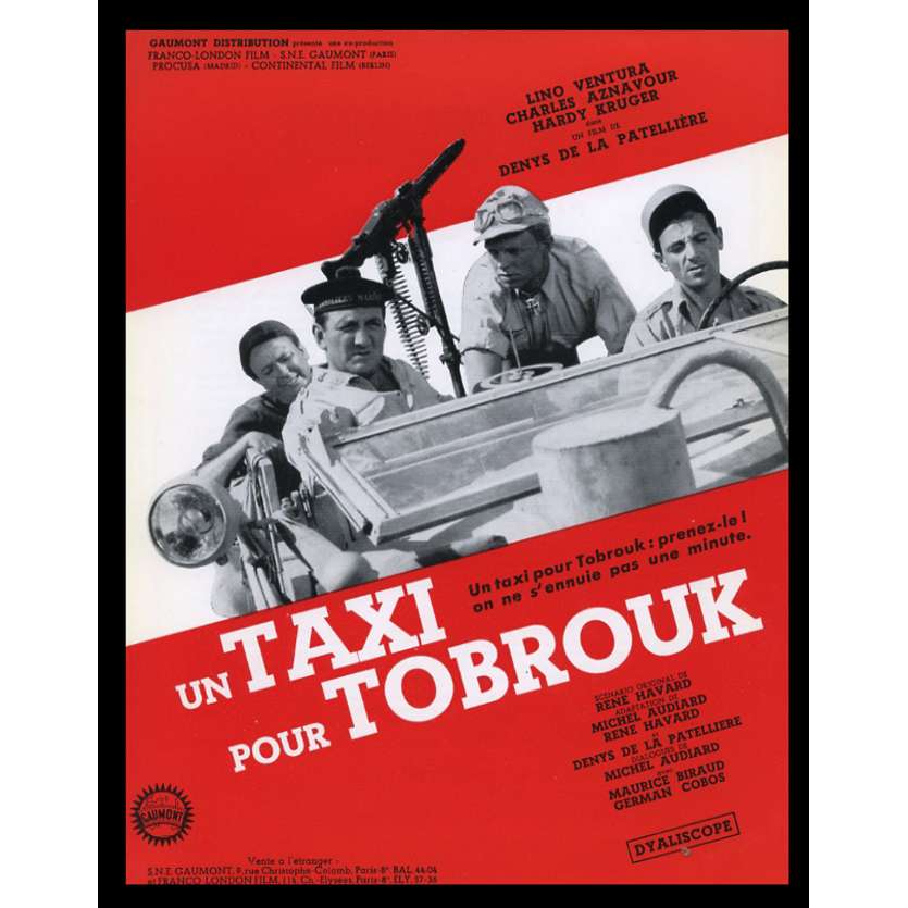 UN TAXI POUR TOBROUK French Herald 9x12 - 1961 - Michel Audiard, Lino Ventura