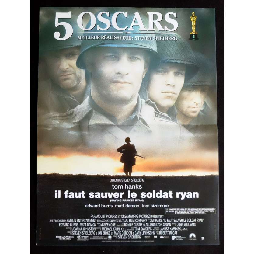 IL FAUT SAUVER LE SOLDAT RYAN Affiche de film 40x60 - 1998 - Tom Hanks, Steven Spielberg