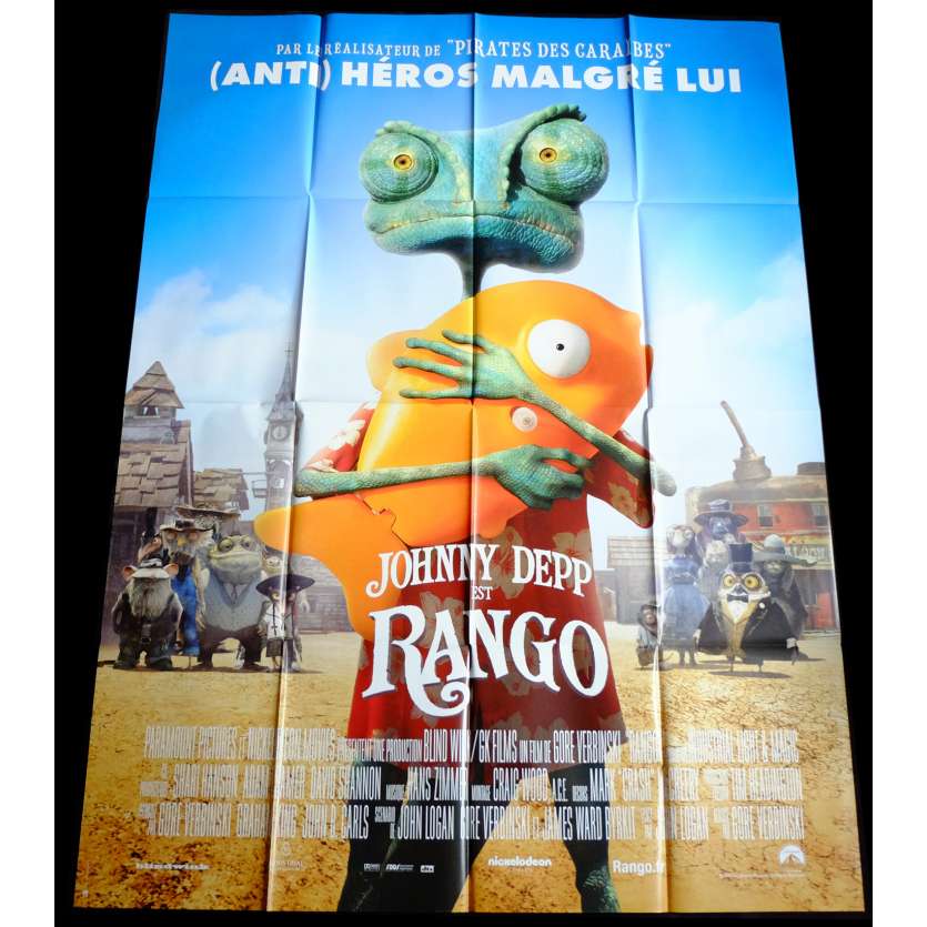 RANGO Affiche de film 120x160 - 2011 - Johnny Depp, Gore Verbinski