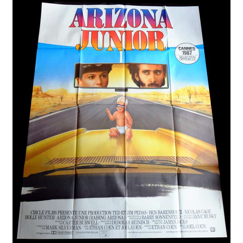 ARIZONA JUNIOR French Movie Poster 47x63 - 1987 - Joel Coen, Nicolas Cage