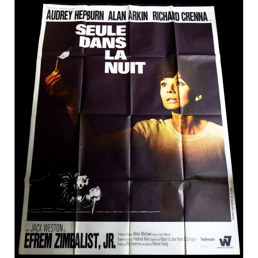 ALONE IN THE DARK French Movie Poster 47x63 - 1967 - Terence Young, Audrey Hepburn