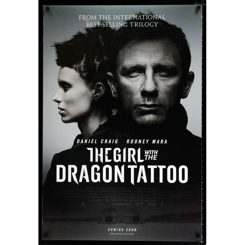 GIRL WITH THE DRAGON TATTOO int'l advance US Movie Poster 29x41 - 2011 - David Fincher, Daniel Craig