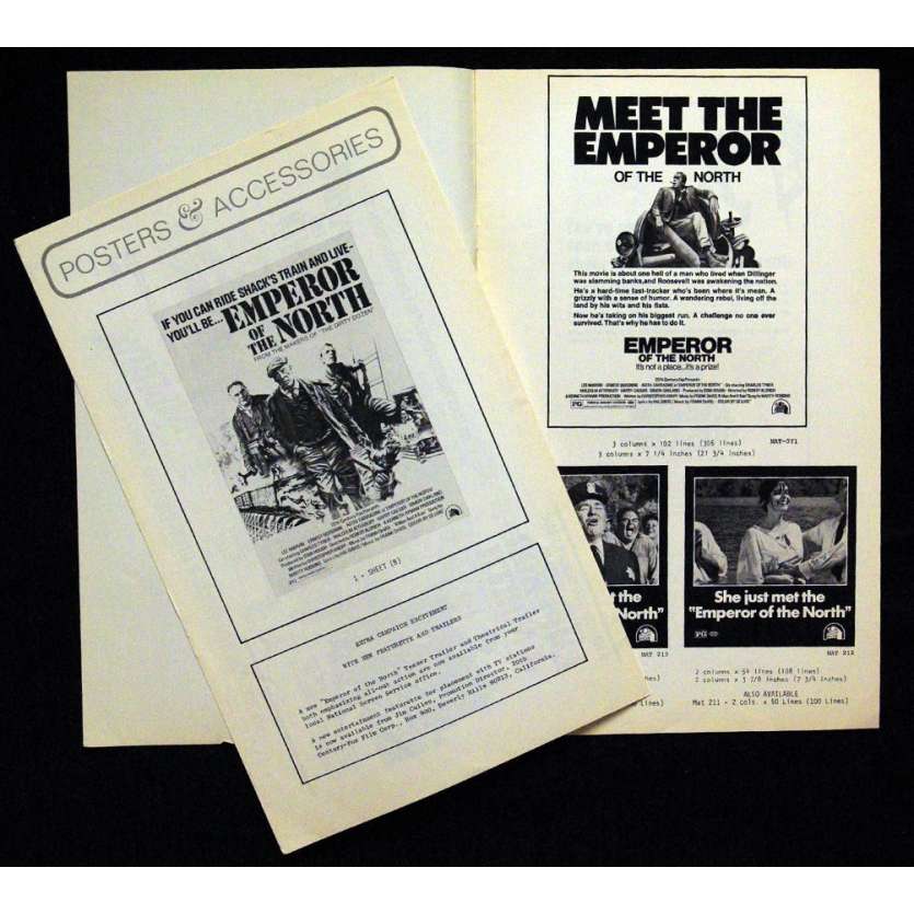 EMPEROR OF THE NORTH POLE pressbook '73 Lee Marvin, Ernest Borgnine, Robert Aldrich