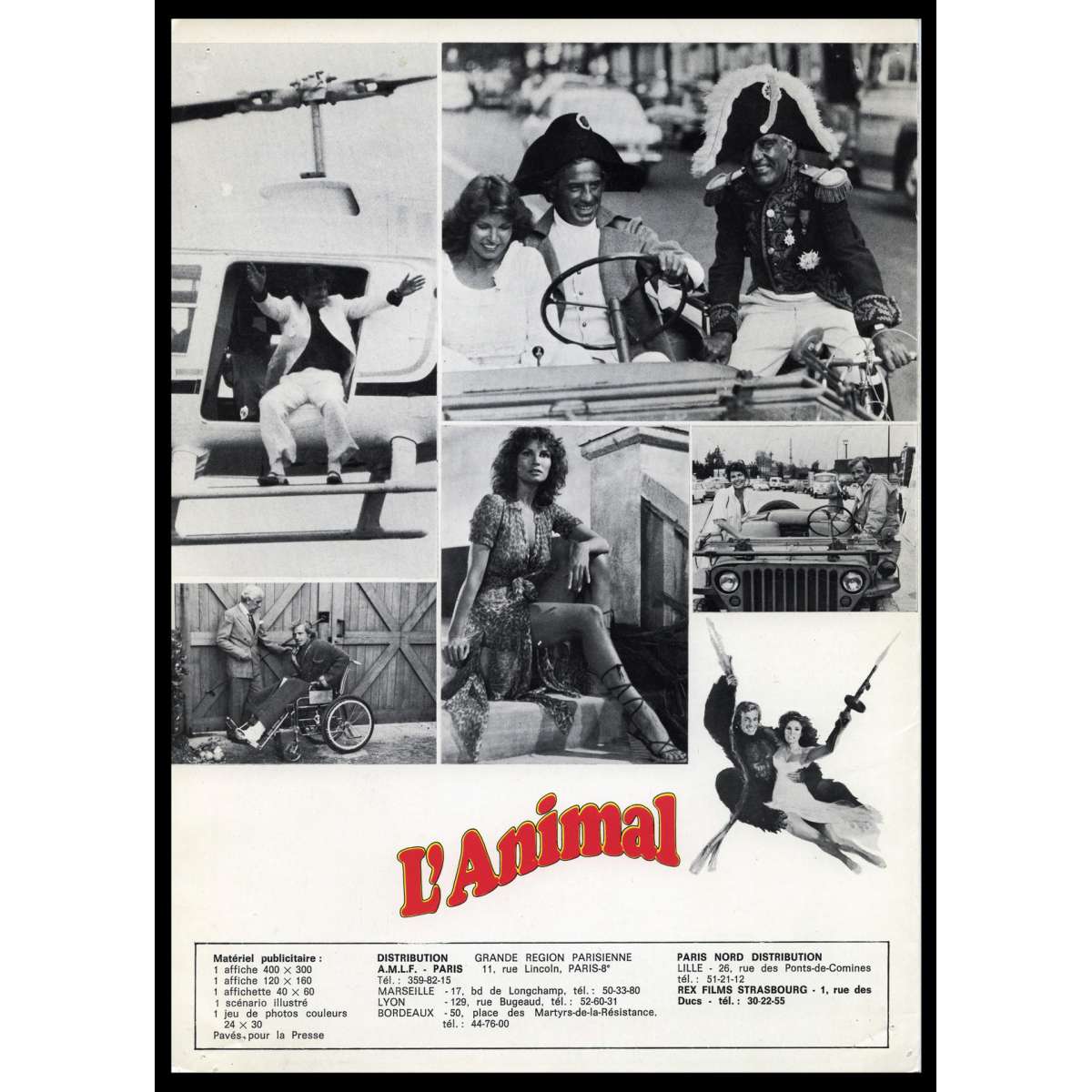Animal L Animal Streaming Affichette de L'ANIMAL 6p