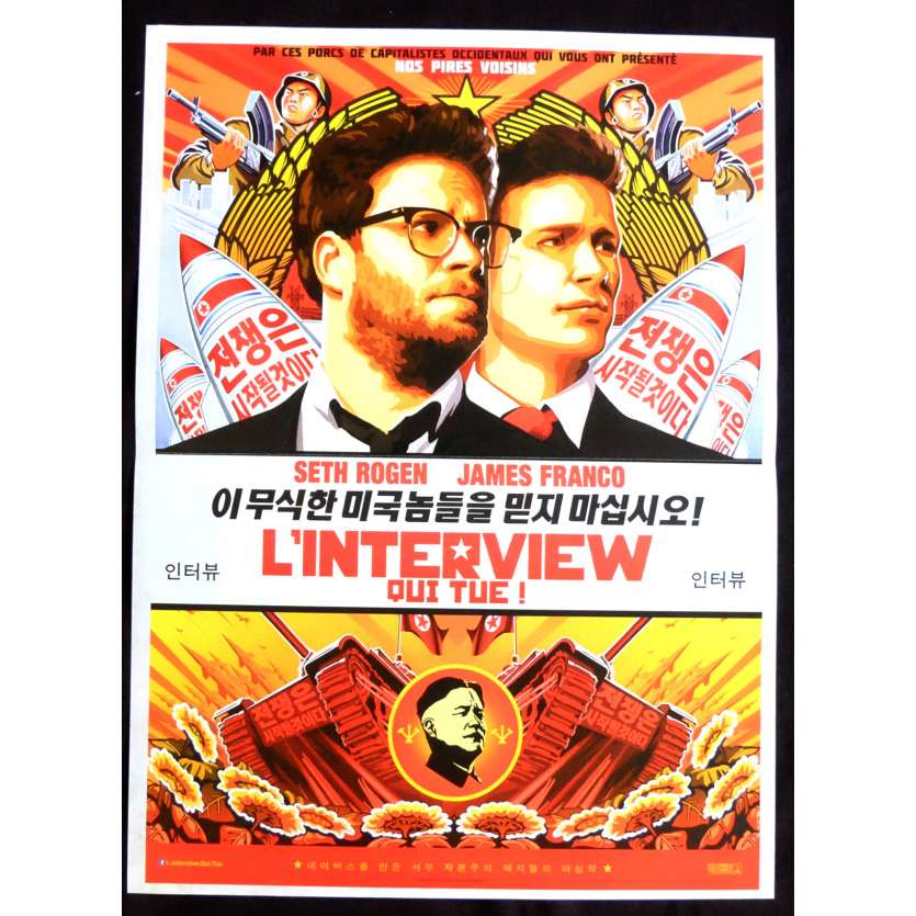 THE INTERVIEW French Movie Poster 15x21 - 2015 - Seth Roger, James Franco