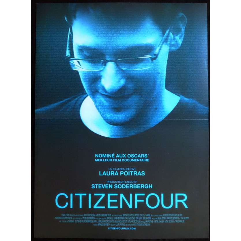 CITIZENFOUR Affiche de film 40x60 - 2015 - Edward Snowden, Laura Poitras