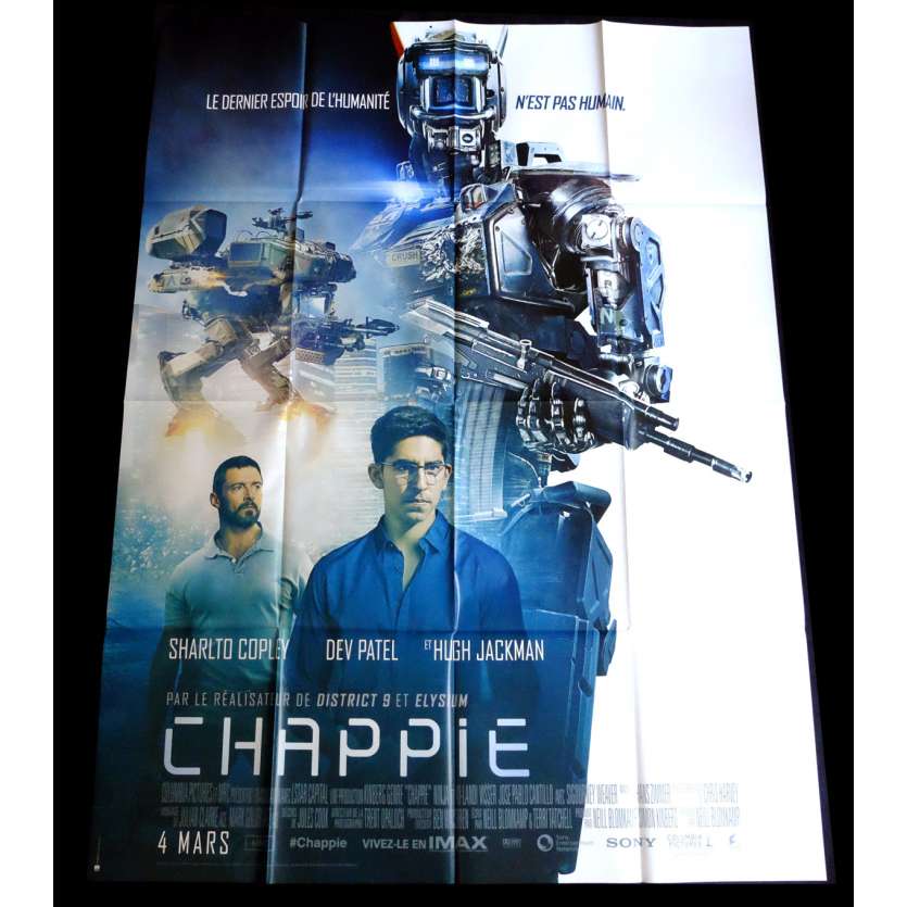 CHAPPIE Affiche de film 120x160 - 2015 - Hugh Jackman, Neill Blomkamp