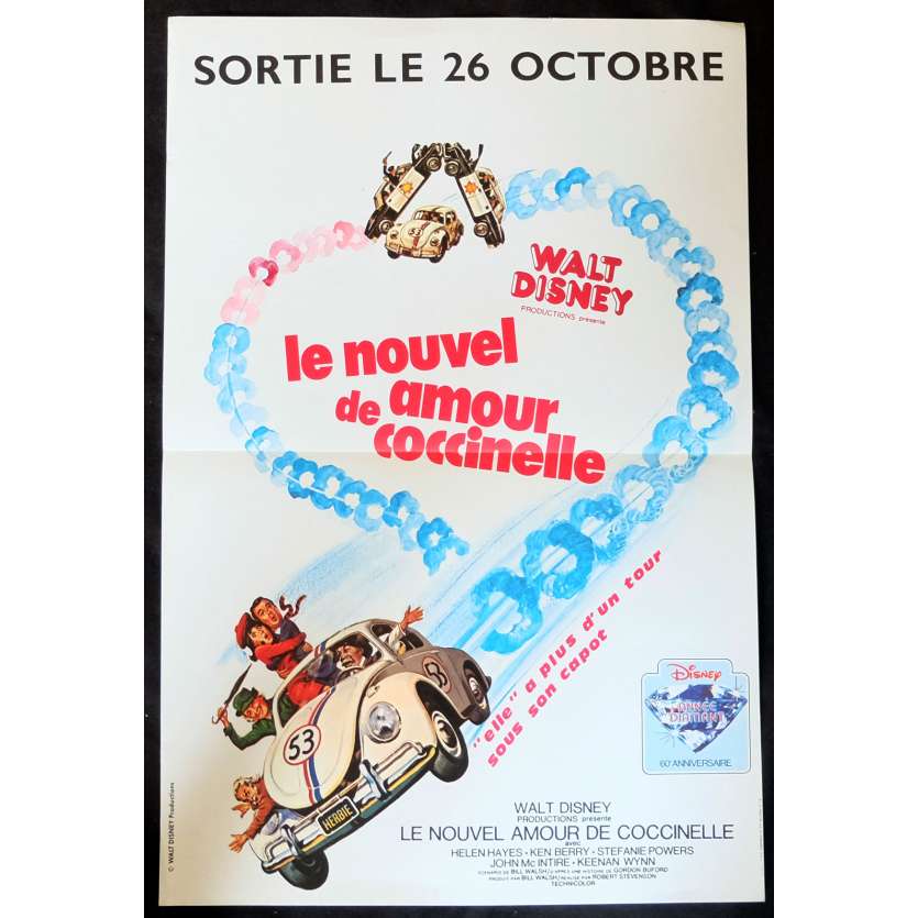 UN NOUVEL AMOUR DE COCCINELLE Affiche de film  40x60 - 1974 - Stephanie Powers, Walt Disney