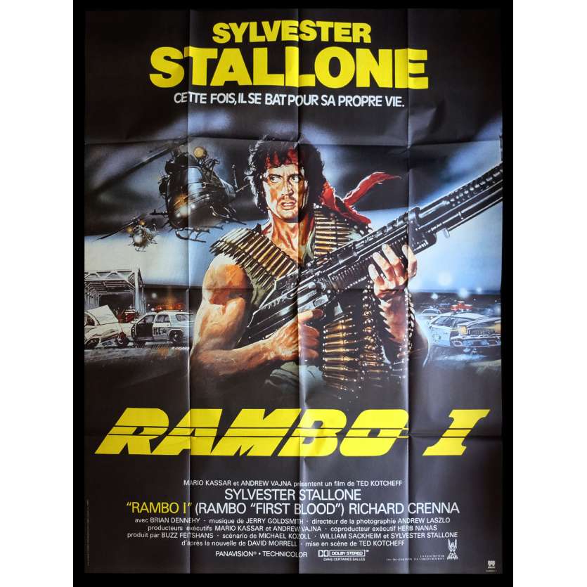 RAMBO Affiche de film  120x160 - R1989 - Sylvester Stallone, Ted Kotcheff