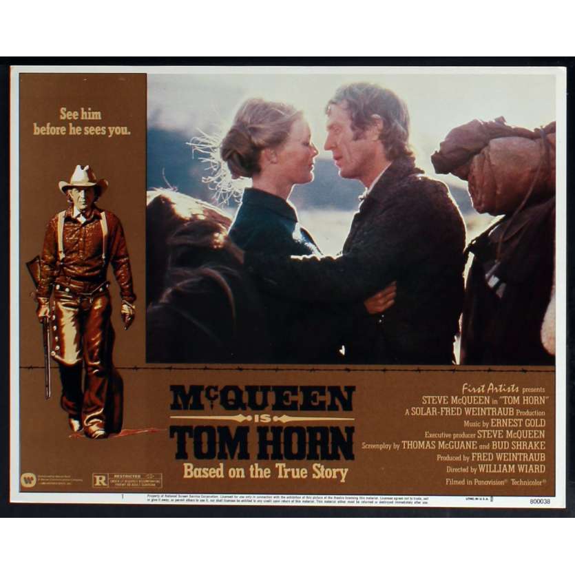 TOM HORN US Lobby Card N1 11x14 - 1980 - William Wiard, Steve McQueen