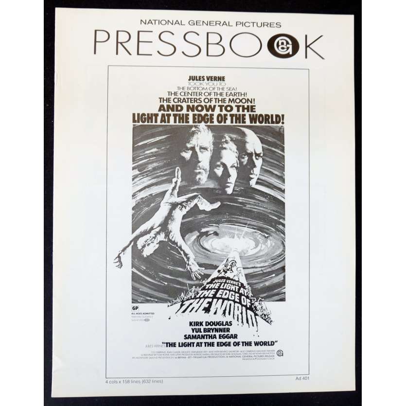 LE PHARE DU BOUT DU MONDE Dossier de presse 28x43 - 1971 - Kirk Douglas, Yul Brynner, Jules Verne