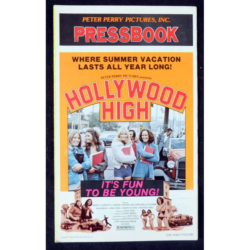 HOLLYWOOD HIGH Dossier de presse 28x43 - 1976 - Susanne Severeid, Patrick Wright