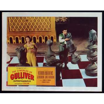 3 WORLDS OF GULLIVER US Lobby Card N3 11x14 - 1960 - Ray Harryhausen, Kerwin Mathews