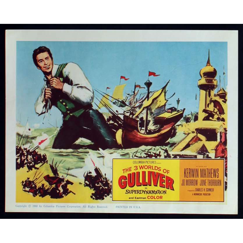 LES VOYAGES DE GULLIVER Photo de film N7 28x36 - 1960 - Kerwin Mathews, Ray Harryhausen