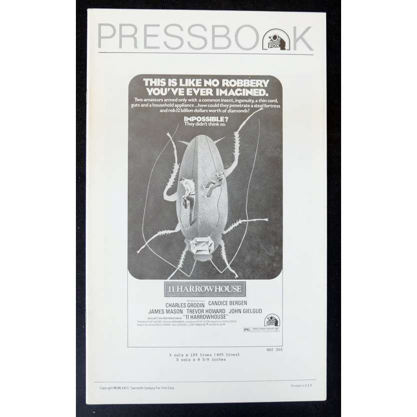11 HARROW HOUSE US Pressbook  11x17 - 1974 - Aram Avakian, Candice Bergen