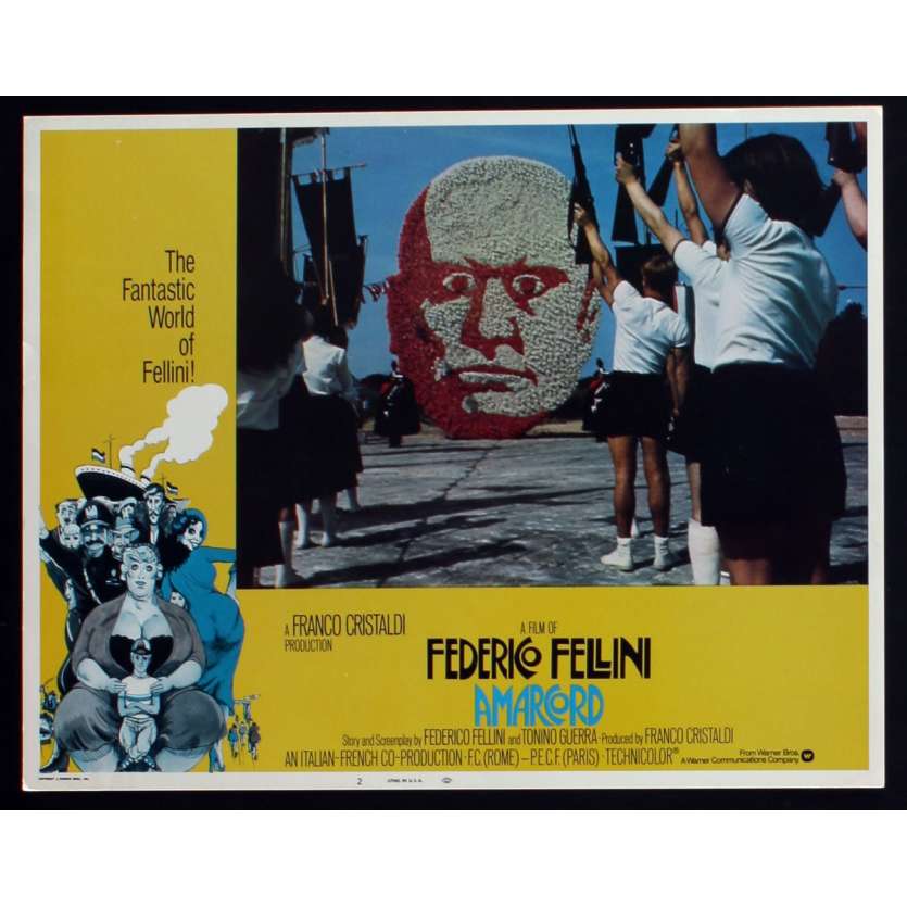 AMARCORD US Lobby Card N5 11x14 - 1974 - Federico Fellini, Magali Noel
