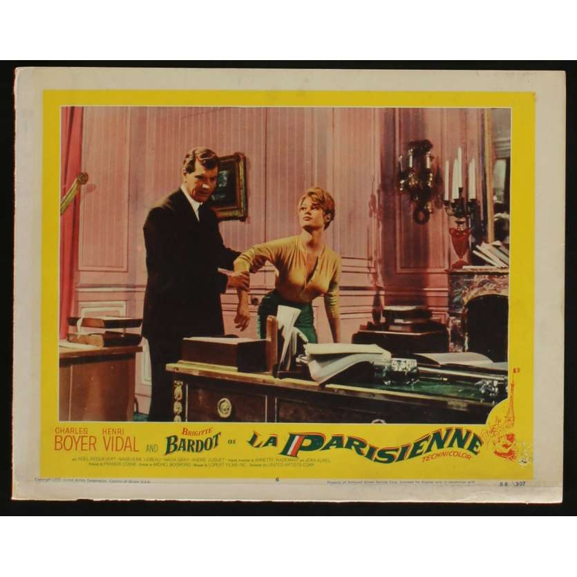 LA PARISIENNE US Lobby Card N3 11x14 - 1958 - Michel Boisrond, Brigitte Bardot