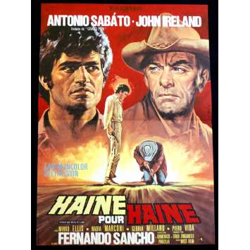 HATE FOR HATE French Movie Poster 15x21 - 1967 - Domenico Paolella, Antonio Sabato, John Ireland