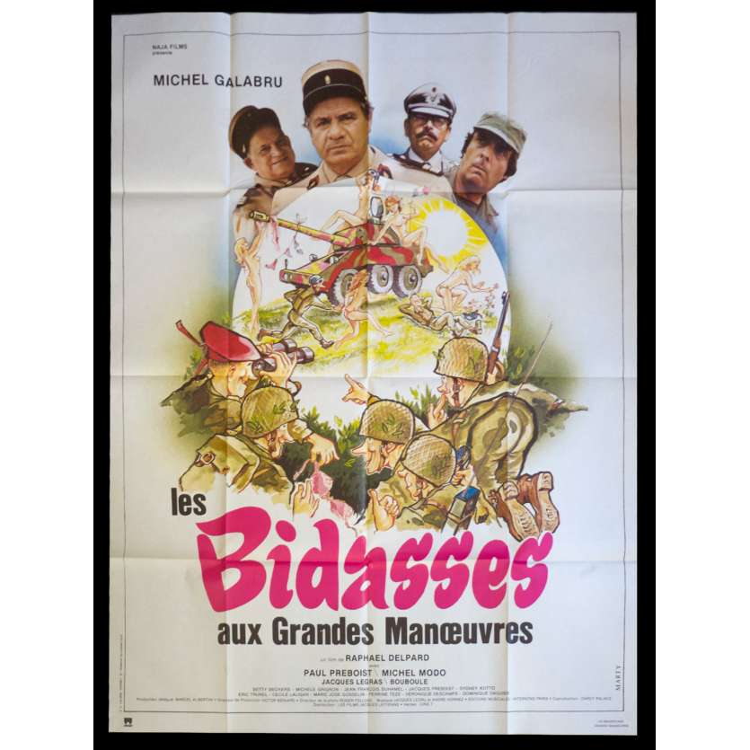 LES BIDASSES AUX GRANDES MANŒUVRES Affiche de film  120x160 - 1981 - Michel Galabru, Paul Preboist, Raphael Delpard
