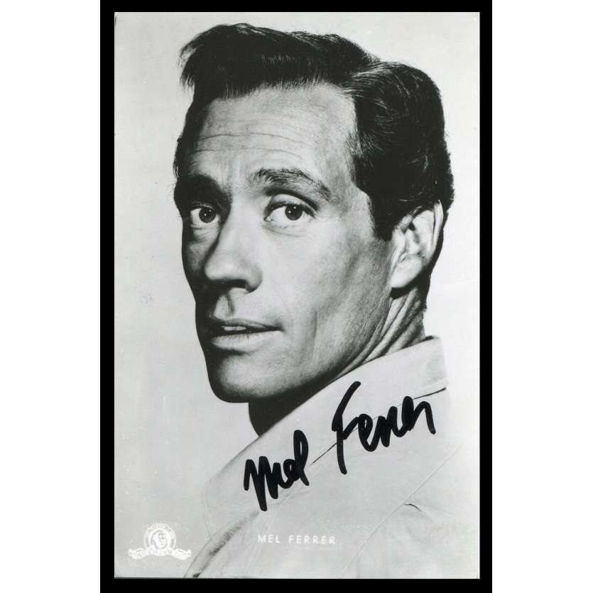 MEL FERRER Signed Photo 2,5x5,5 - 1980's - ,