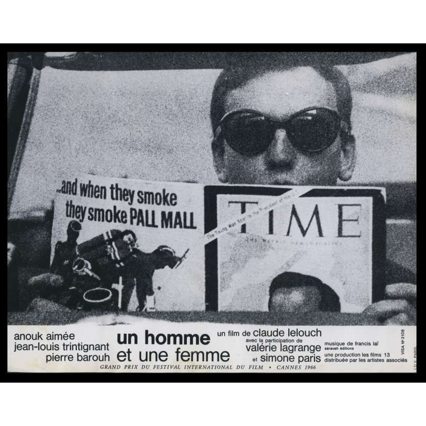 UN HOMME ET UNE FEMME Photo de film N11 21x30 - 1966 - Anouk Aymée, Claude Lelouch