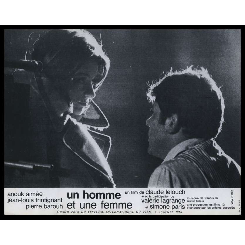 A MAN AND A WOMAN French Lobby Card N4 9x12 - 1966 - Claude Lelouch, Anouk Aymée