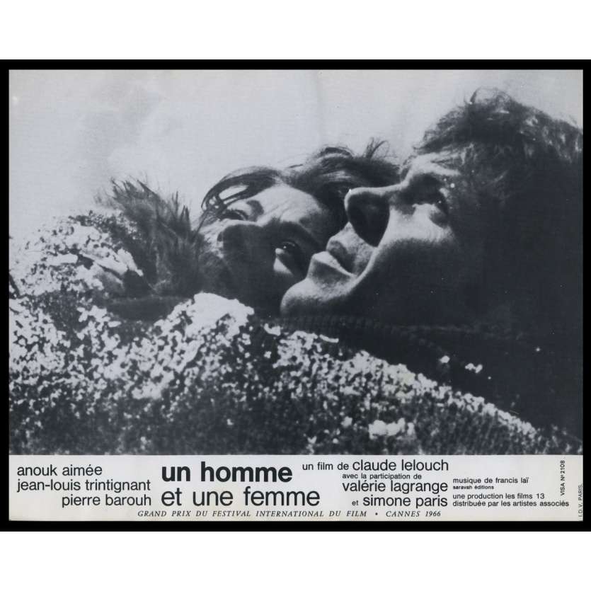 A MAN AND A WOMAN French Lobby Card N1 9x12 - 1966 - Claude Lelouch, Anouk Aymée