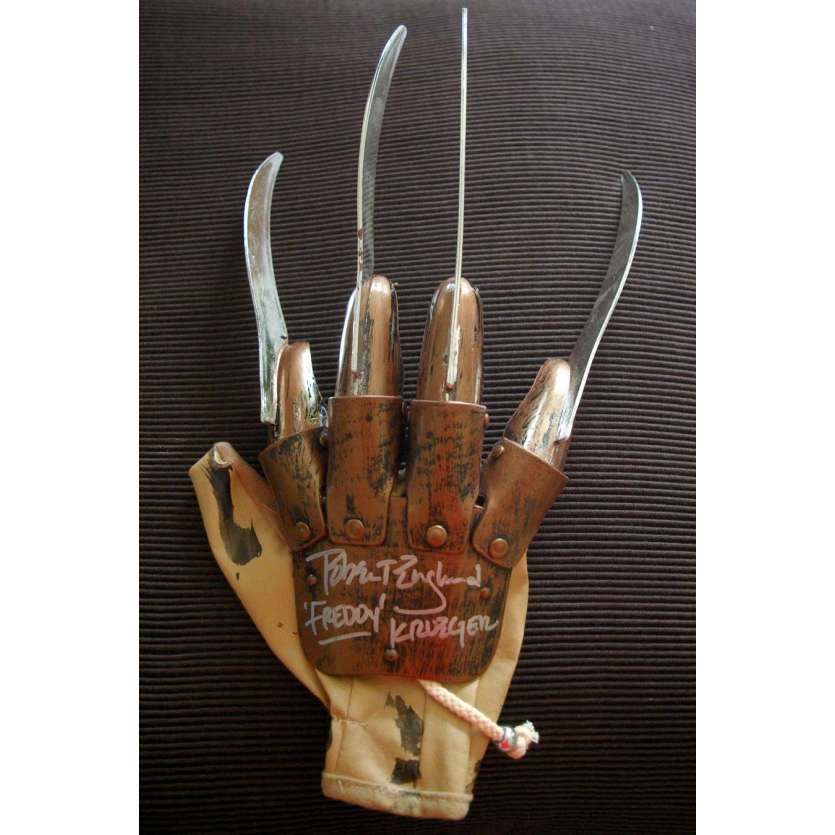 ROBERT ENGLUND Freddy Krueger Signed Glove ASI Proof !