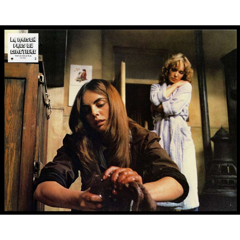 HOUSE BY THE CEMETARY French Lobby Card N3 9x12 - 1981 - Lucio Fulci, Catriona McColl