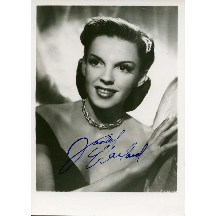 JUDY GARLAND Photo DeLuxe signée 12x17 - 1950'S - ,