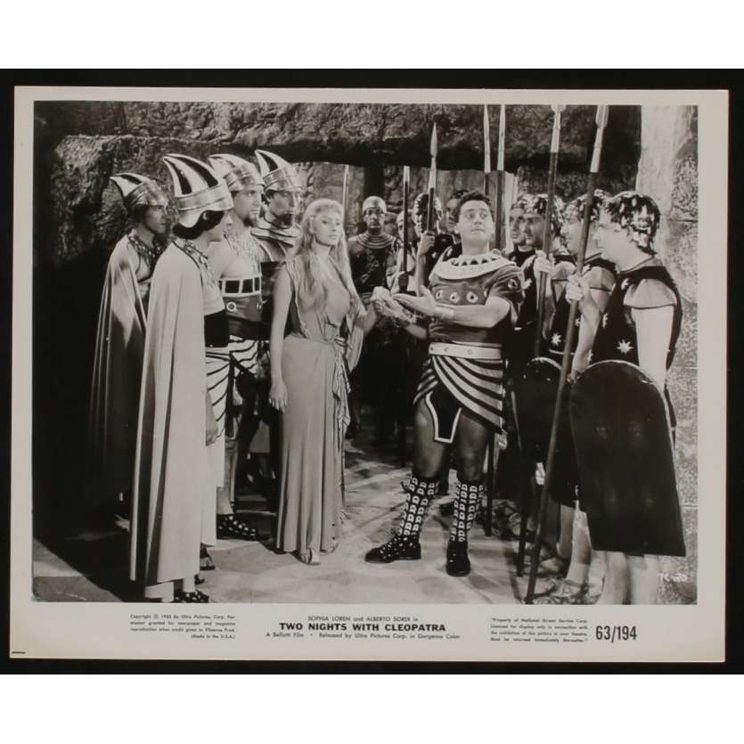 TWO NIGHTS WITH CLEOPATRA US Movie Still 8x10 - 1968 - , SOPHIA LOREN