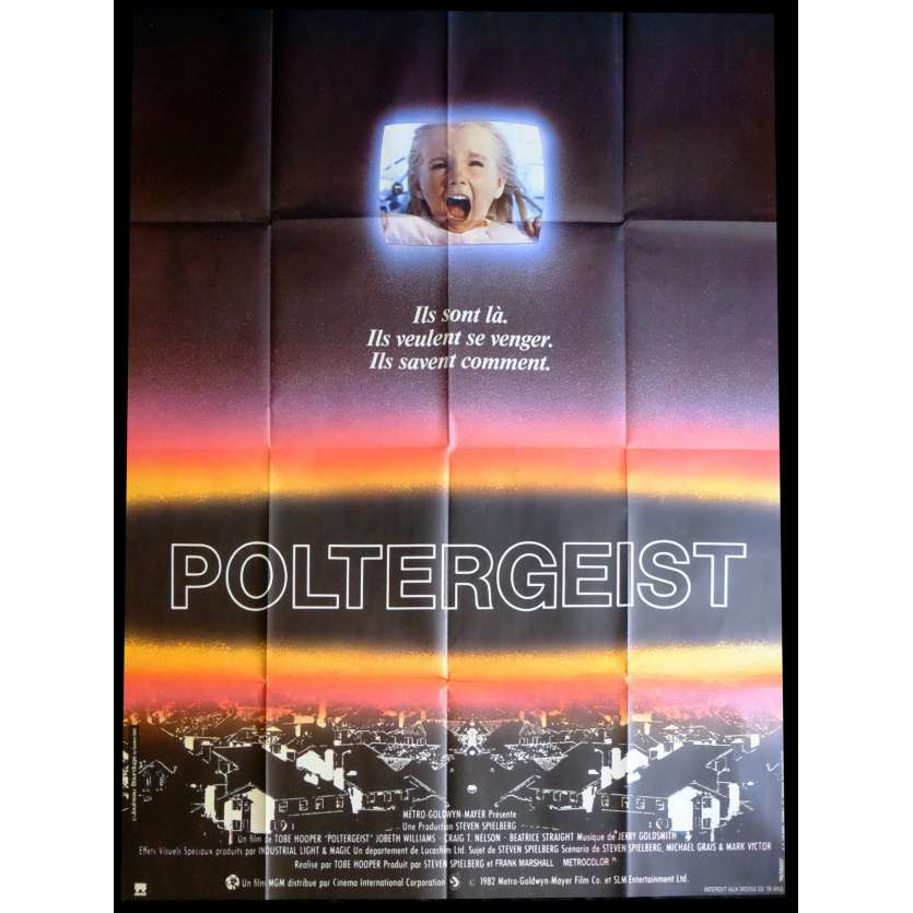 POLTERGEIST Affiche de film 120x160 - 1989 - Heather O'Rourke, Tobe Hooper