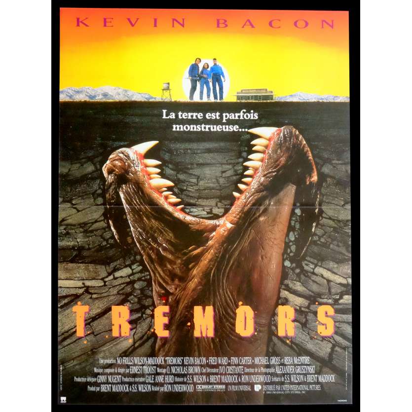 TREMORS Affiche de film 40x60 - 1990 - Kevin Bacon, Ron Underwood