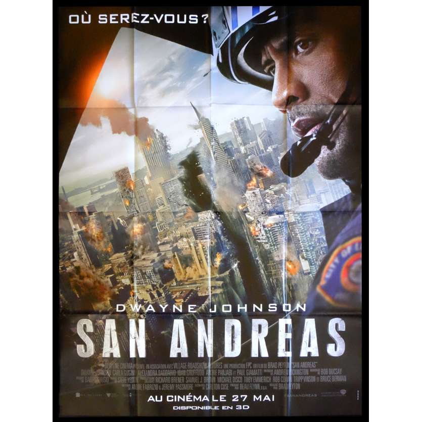 SAN ANDREAS Def. Affiche de film 120x160 - 2015 - Dwayne Johnson, Brad Peyton