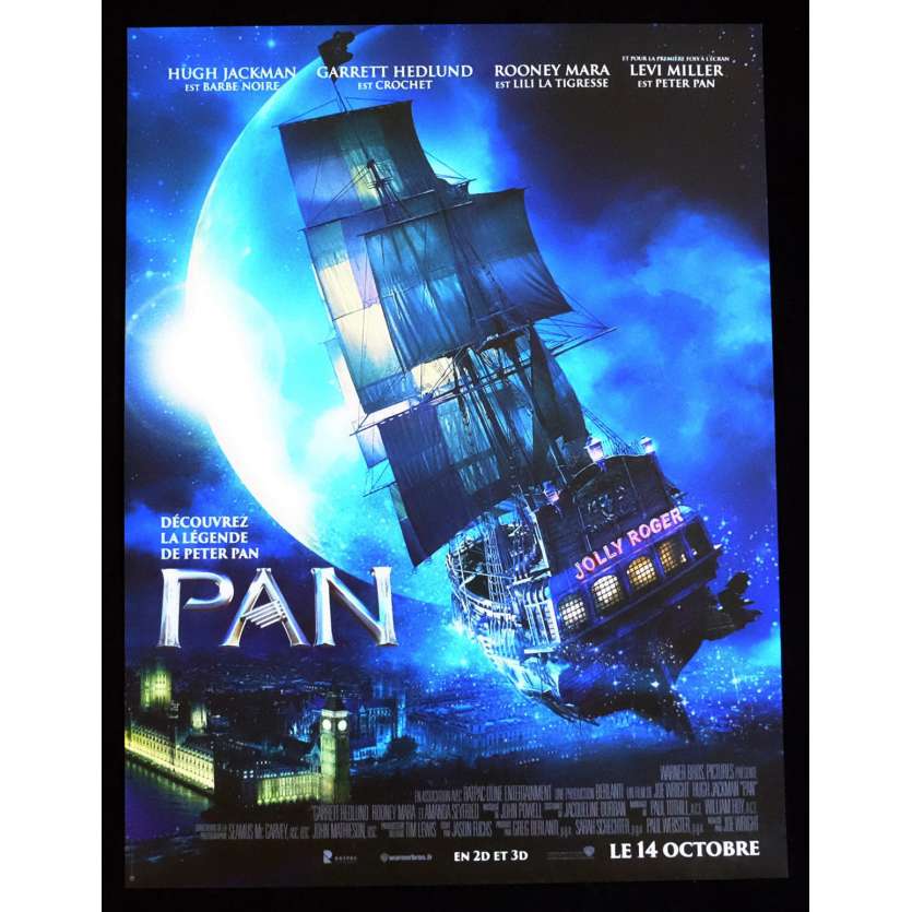 PAN Affiche de film 40x60 - 2015 - Hugh Jackman, Joe Wright