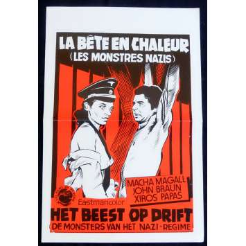 THE BEAST IN HEAT Belgian Movie Poster 16x21 - 1977 - Luigi Batzella, Macha Magall
