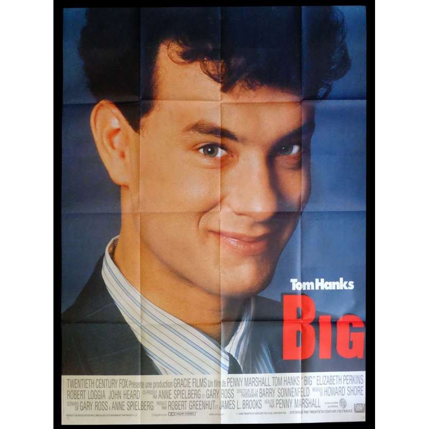 BIG French Movie Poster 47x63 - 1988 - Penny Marshall, Tom Hanks