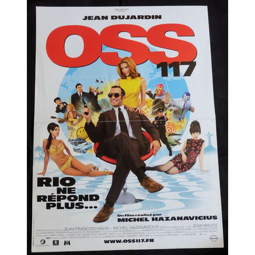 OSS 117 RIO NE REPOND PLUS French Movie Poster  15x21 - 2009 - Michel Hazanavicius, Jean Dujardn