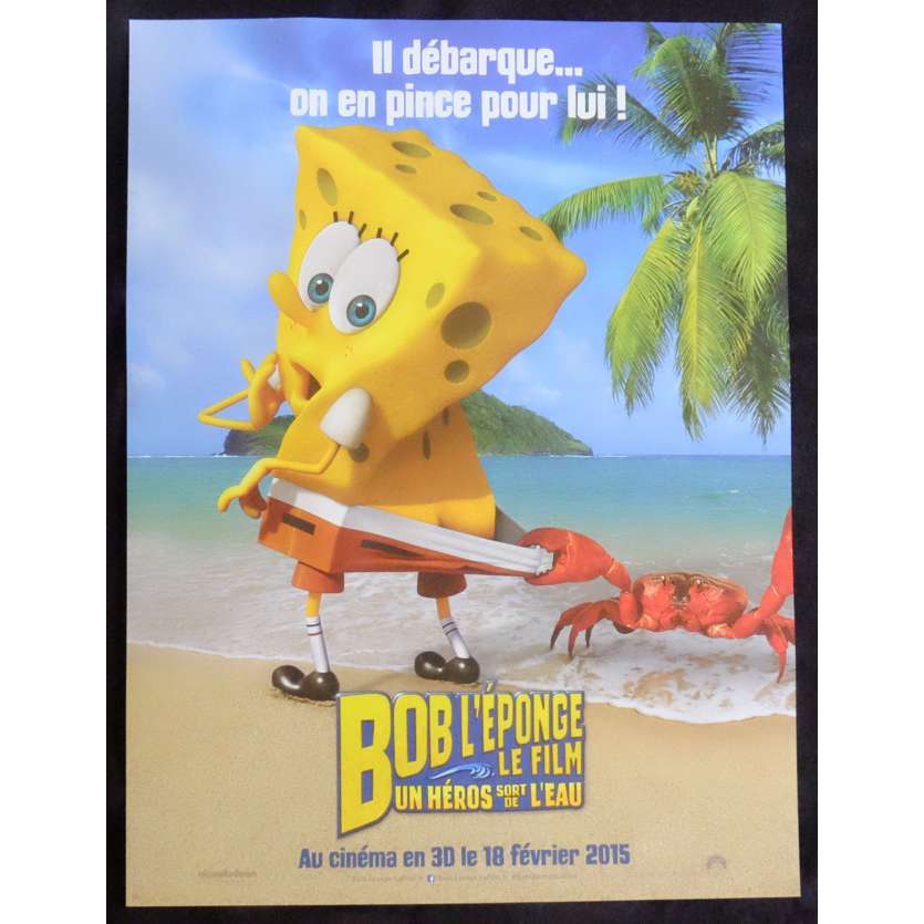 SPONGE BOB Style B French Movie Poster 15x21 - 2014 - Paul Tibbit, Antonio Banderas