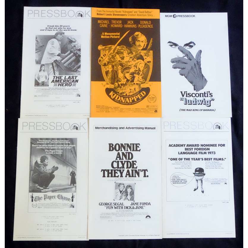 LOT 2 US Pressbook lot 11x15 - 1970's - Bunuel, Visconti, Michael Caine, Jane Fonda
