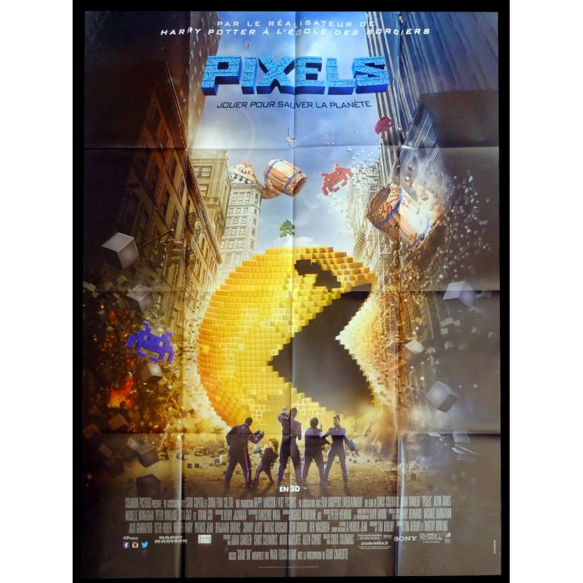 PIXELS Affiche de film 120x160 - 2015 - Adam Sandler, Chris Colombus