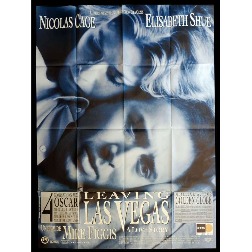 LEAVING LAS VEGAS Affiche de film 40x60 - 1995 - Nicolas Cage, Mike Figgis