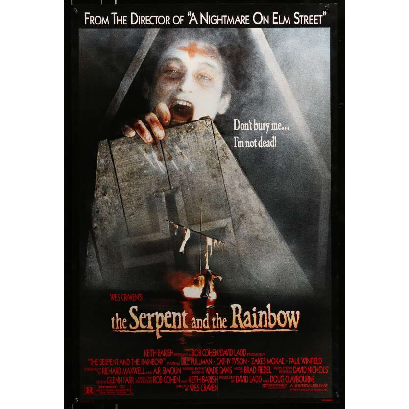 SERPENT & THE RAINBOW US Movie Poster 29x40 - 1988 - Wes Craven, Bill Pullman