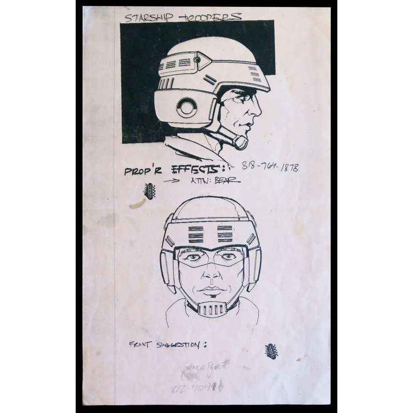 STARSHIP TROOPERS Storyboard de production Helmet BW 23,5x28 - 1995 - Denise Richards, Paul Verhoeven