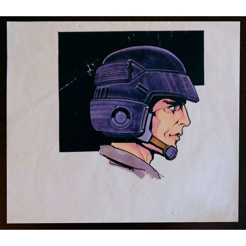 STARSHIP TROOPERS US Production-Used Storyboard Helmet Color 8,5x14 - 1995 - Paul Verhoeven, Denise Richards