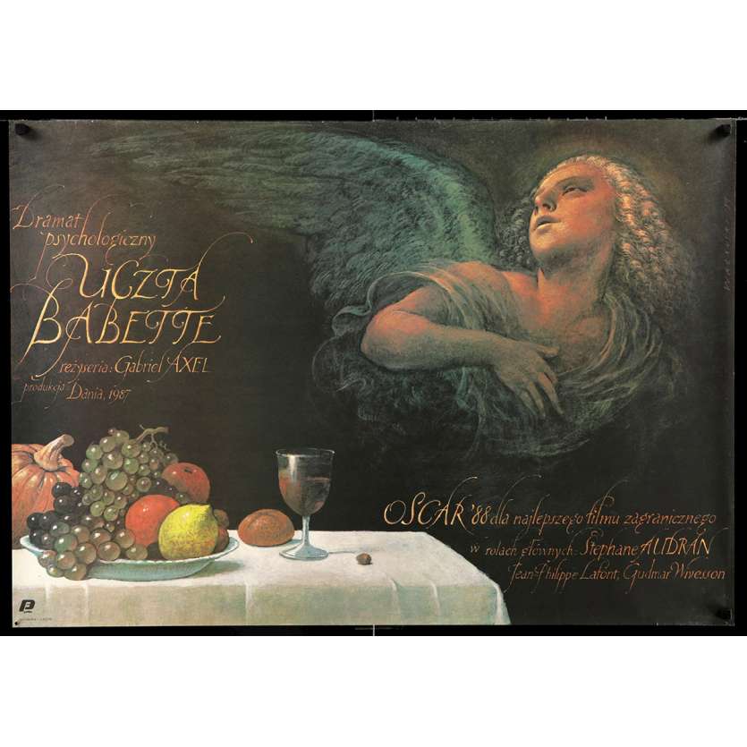 BABETTE'S FEAST Polish Movie Poster 27x38 - 1989 - Gabriel Axel, Stéphane Audran