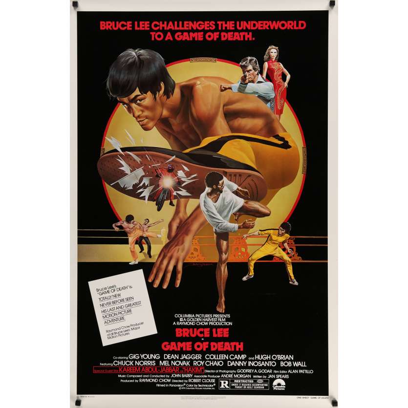 GAME OF DEATH Movie Poster 29x41 in. USA - 1979 - Lo Wei, Bruce Lee