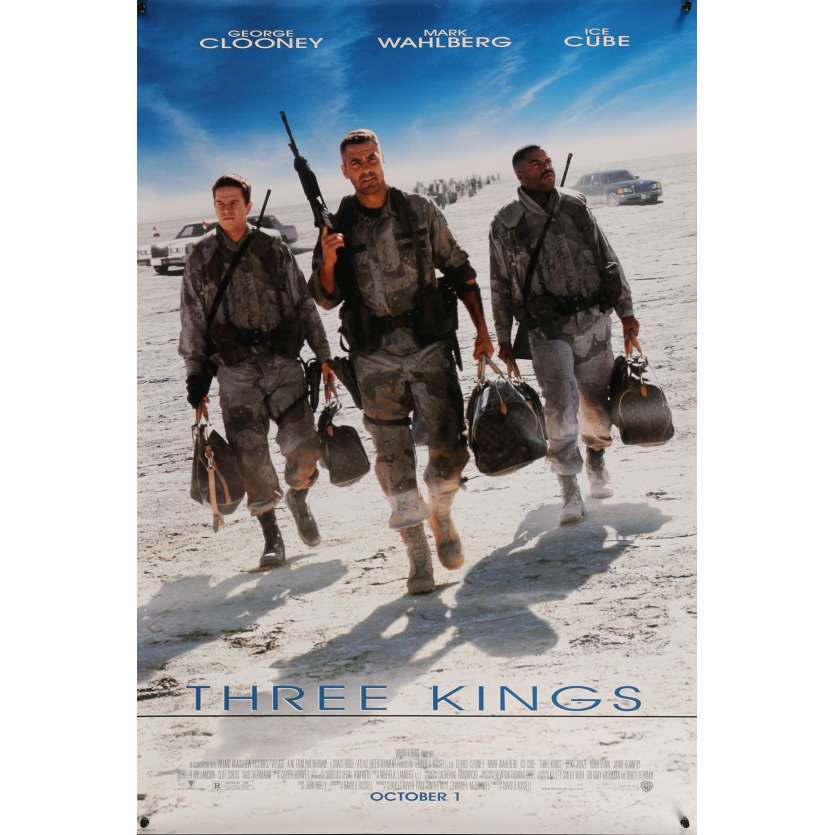 THREE KINGS Movie Poster 29x41 in. USA - 1999 - David O. Russel, George Clooney