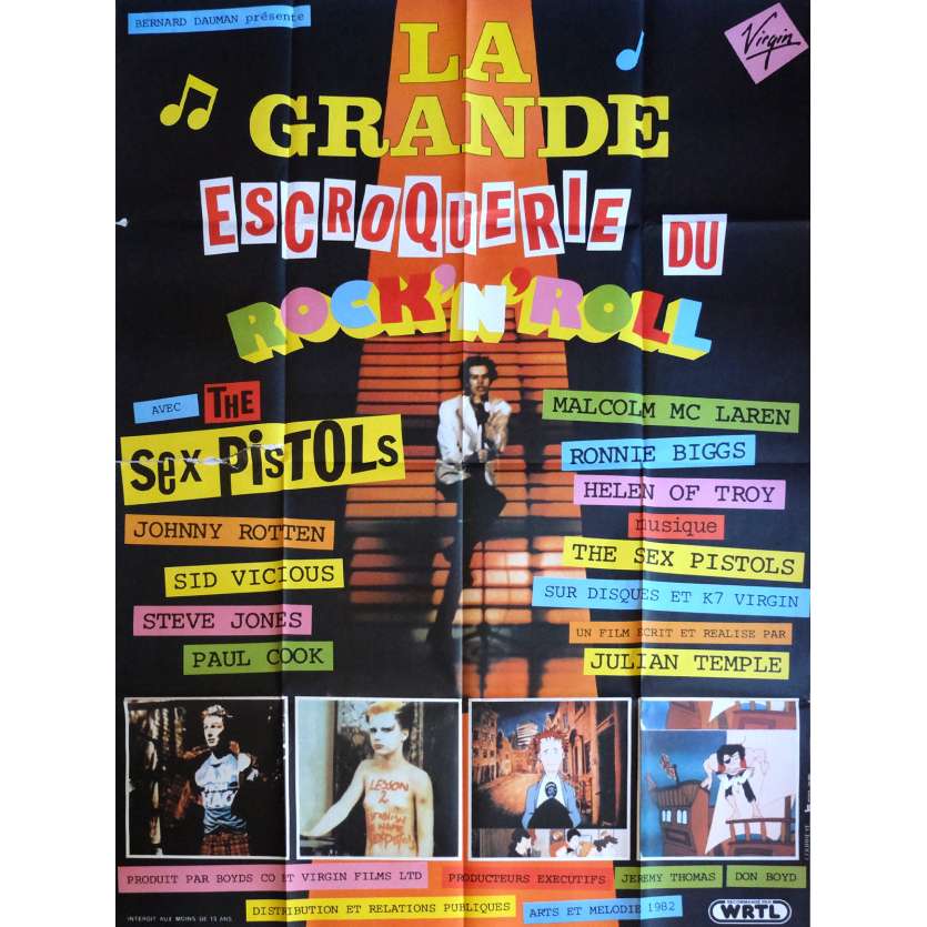 THE GREAT ROCK'N ROLL SWINDLE Movie Poster 47x63 in. French - 1982 - Julien Temple, The Sex Pistols