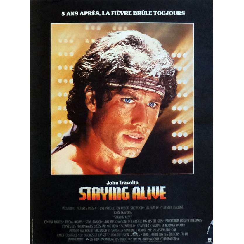 STAYING ALIVE Affiche de film 40x60 cm - 1983 - John Travolta, Sylvester Stallone